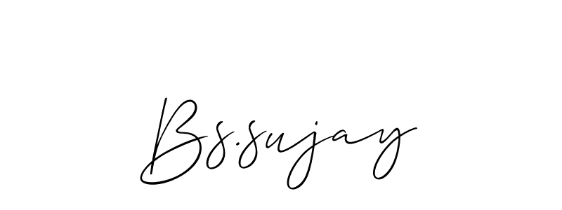 Bs.sujay stylish signature style. Best Handwritten Sign (Allison_Script) for my name. Handwritten Signature Collection Ideas for my name Bs.sujay. Bs.sujay signature style 2 images and pictures png