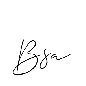 The best way (Allison_Script) to make a short signature is to pick only two or three words in your name. The name Bsa include a total of six letters. For converting this name. Bsa signature style 2 images and pictures png