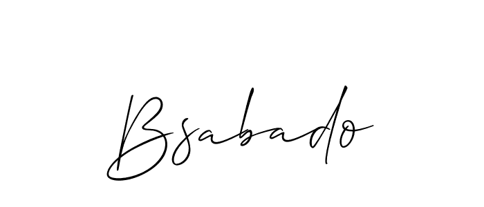 Allison_Script is a professional signature style that is perfect for those who want to add a touch of class to their signature. It is also a great choice for those who want to make their signature more unique. Get Bsabado name to fancy signature for free. Bsabado signature style 2 images and pictures png