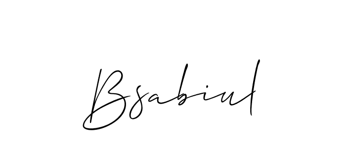 Once you've used our free online signature maker to create your best signature Allison_Script style, it's time to enjoy all of the benefits that Bsabiul name signing documents. Bsabiul signature style 2 images and pictures png