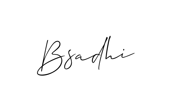Make a beautiful signature design for name Bsadhi. Use this online signature maker to create a handwritten signature for free. Bsadhi signature style 2 images and pictures png