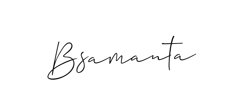 Create a beautiful signature design for name Bsamanta. With this signature (Allison_Script) fonts, you can make a handwritten signature for free. Bsamanta signature style 2 images and pictures png