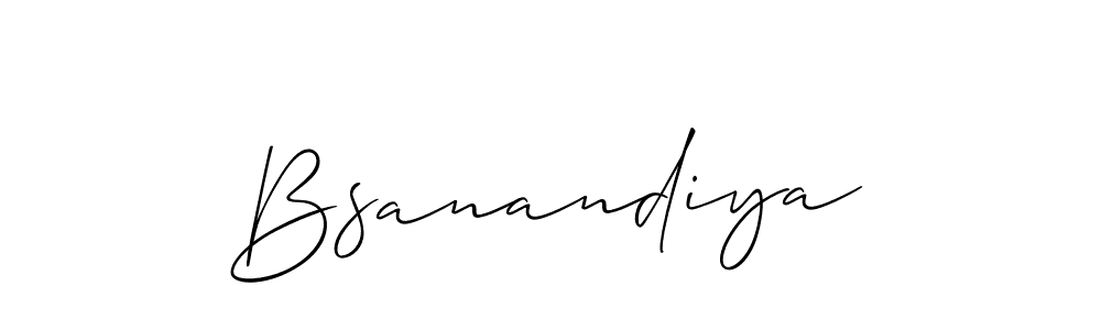 Design your own signature with our free online signature maker. With this signature software, you can create a handwritten (Allison_Script) signature for name Bsanandiya. Bsanandiya signature style 2 images and pictures png