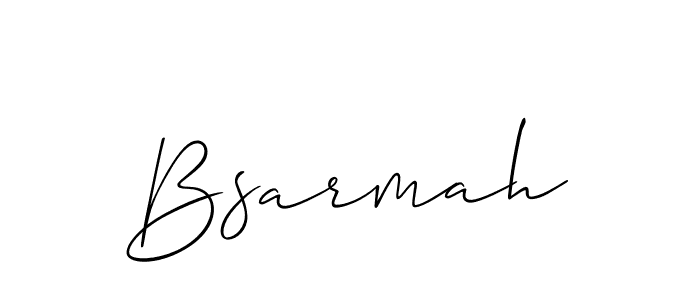 Design your own signature with our free online signature maker. With this signature software, you can create a handwritten (Allison_Script) signature for name Bsarmah. Bsarmah signature style 2 images and pictures png