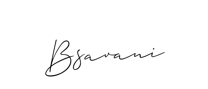Make a beautiful signature design for name Bsavani. With this signature (Allison_Script) style, you can create a handwritten signature for free. Bsavani signature style 2 images and pictures png