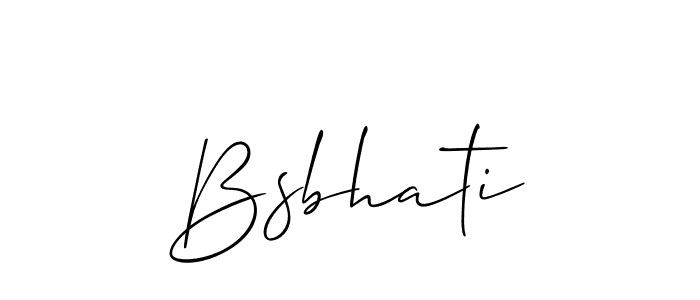 How to make Bsbhati name signature. Use Allison_Script style for creating short signs online. This is the latest handwritten sign. Bsbhati signature style 2 images and pictures png