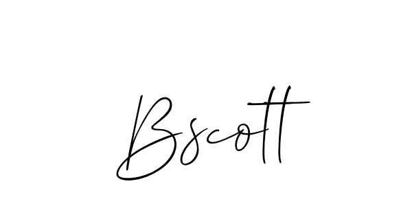 Use a signature maker to create a handwritten signature online. With this signature software, you can design (Allison_Script) your own signature for name Bscott. Bscott signature style 2 images and pictures png