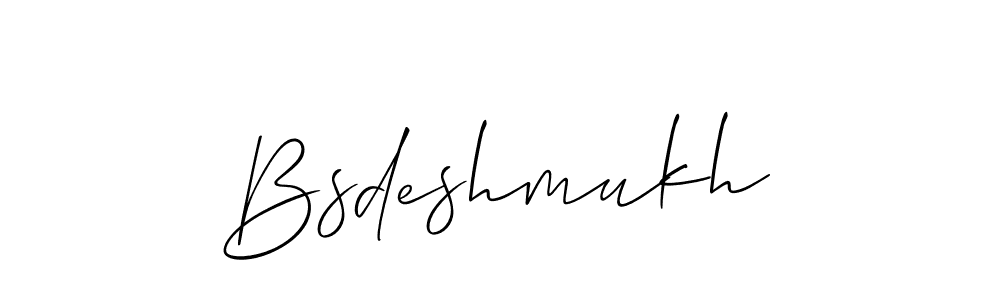 Create a beautiful signature design for name Bsdeshmukh. With this signature (Allison_Script) fonts, you can make a handwritten signature for free. Bsdeshmukh signature style 2 images and pictures png