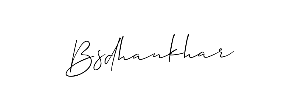 Also You can easily find your signature by using the search form. We will create Bsdhankhar name handwritten signature images for you free of cost using Allison_Script sign style. Bsdhankhar signature style 2 images and pictures png