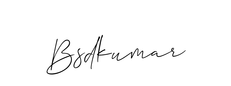How to Draw Bsdkumar signature style? Allison_Script is a latest design signature styles for name Bsdkumar. Bsdkumar signature style 2 images and pictures png