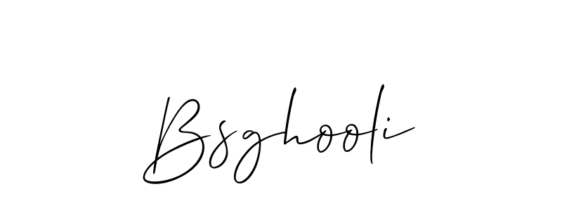Use a signature maker to create a handwritten signature online. With this signature software, you can design (Allison_Script) your own signature for name Bsghooli. Bsghooli signature style 2 images and pictures png