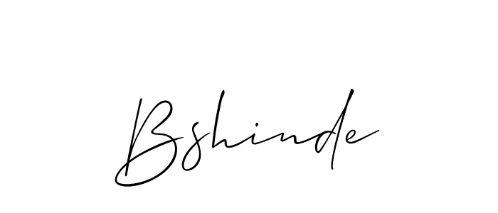 Make a beautiful signature design for name Bshinde. With this signature (Allison_Script) style, you can create a handwritten signature for free. Bshinde signature style 2 images and pictures png