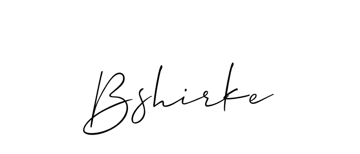 Allison_Script is a professional signature style that is perfect for those who want to add a touch of class to their signature. It is also a great choice for those who want to make their signature more unique. Get Bshirke name to fancy signature for free. Bshirke signature style 2 images and pictures png