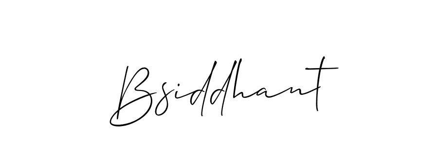 How to make Bsiddhant signature? Allison_Script is a professional autograph style. Create handwritten signature for Bsiddhant name. Bsiddhant signature style 2 images and pictures png