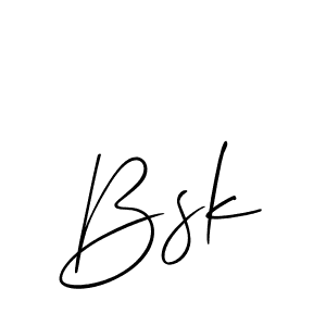 Create a beautiful signature design for name Bsk. With this signature (Allison_Script) fonts, you can make a handwritten signature for free. Bsk signature style 2 images and pictures png