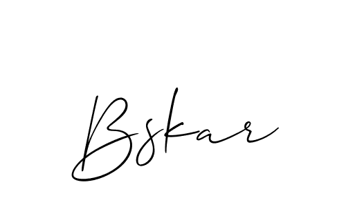 Make a beautiful signature design for name Bskar. With this signature (Allison_Script) style, you can create a handwritten signature for free. Bskar signature style 2 images and pictures png