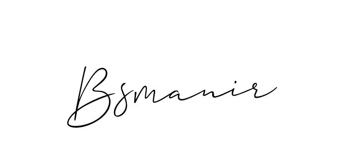 How to make Bsmanir signature? Allison_Script is a professional autograph style. Create handwritten signature for Bsmanir name. Bsmanir signature style 2 images and pictures png