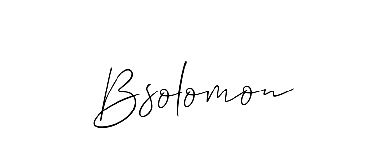 Design your own signature with our free online signature maker. With this signature software, you can create a handwritten (Allison_Script) signature for name Bsolomon. Bsolomon signature style 2 images and pictures png