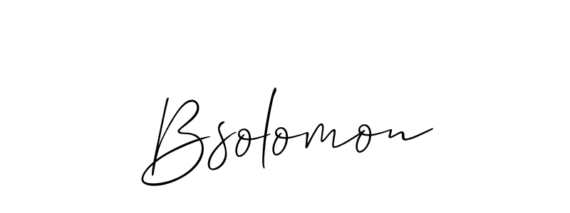 Design your own signature with our free online signature maker. With this signature software, you can create a handwritten (Allison_Script) signature for name Bsolomon. Bsolomon signature style 2 images and pictures png