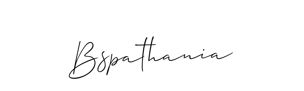 if you are searching for the best signature style for your name Bspathania. so please give up your signature search. here we have designed multiple signature styles  using Allison_Script. Bspathania signature style 2 images and pictures png