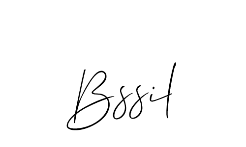 Design your own signature with our free online signature maker. With this signature software, you can create a handwritten (Allison_Script) signature for name Bssil. Bssil signature style 2 images and pictures png