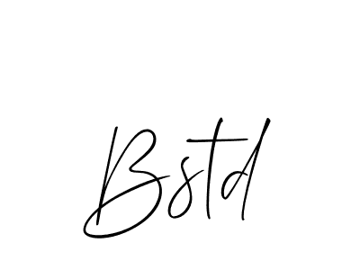 if you are searching for the best signature style for your name Bstd. so please give up your signature search. here we have designed multiple signature styles  using Allison_Script. Bstd signature style 2 images and pictures png