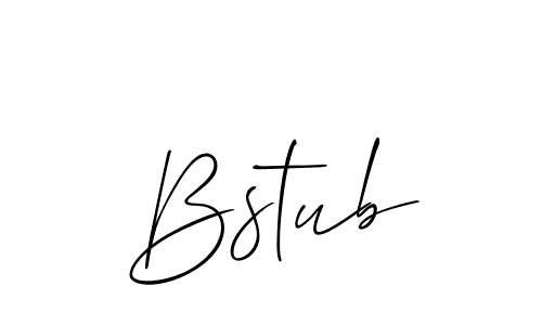if you are searching for the best signature style for your name Bstub. so please give up your signature search. here we have designed multiple signature styles  using Allison_Script. Bstub signature style 2 images and pictures png