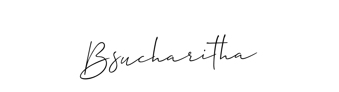 Bsucharitha stylish signature style. Best Handwritten Sign (Allison_Script) for my name. Handwritten Signature Collection Ideas for my name Bsucharitha. Bsucharitha signature style 2 images and pictures png