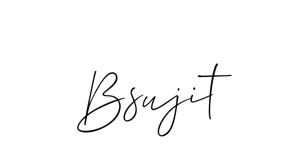 How to Draw Bsujit signature style? Allison_Script is a latest design signature styles for name Bsujit. Bsujit signature style 2 images and pictures png