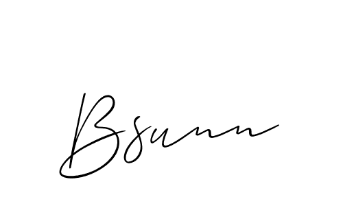 You should practise on your own different ways (Allison_Script) to write your name (Bsunn) in signature. don't let someone else do it for you. Bsunn signature style 2 images and pictures png
