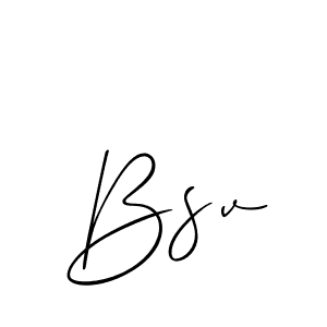 Make a beautiful signature design for name Bsv. Use this online signature maker to create a handwritten signature for free. Bsv signature style 2 images and pictures png