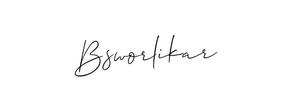 It looks lik you need a new signature style for name Bsworlikar. Design unique handwritten (Allison_Script) signature with our free signature maker in just a few clicks. Bsworlikar signature style 2 images and pictures png