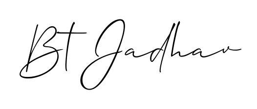 Create an unforgettable impression when signing with Bt Jadhav name styled in Allison_Script typography. 100% free online generator. Bt Jadhav signature style 2 images and pictures png