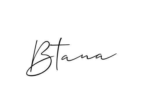 Allison_Script is a professional signature style that is perfect for those who want to add a touch of class to their signature. It is also a great choice for those who want to make their signature more unique. Get Btana name to fancy signature for free. Btana signature style 2 images and pictures png