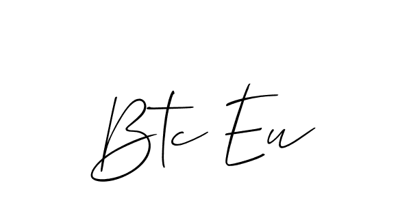 It looks lik you need a new signature style for name Btc Eu. Design unique handwritten (Allison_Script) signature with our free signature maker in just a few clicks. Btc Eu signature style 2 images and pictures png