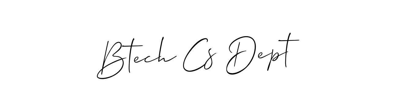 This is the best signature style for the Btech Cs Dept name. Also you like these signature font (Allison_Script). Mix name signature. Btech Cs Dept signature style 2 images and pictures png