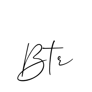 Use a signature maker to create a handwritten signature online. With this signature software, you can design (Allison_Script) your own signature for name Btr. Btr signature style 2 images and pictures png