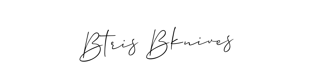 Also You can easily find your signature by using the search form. We will create Btris Bknives name handwritten signature images for you free of cost using Allison_Script sign style. Btris Bknives signature style 2 images and pictures png