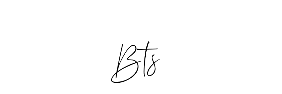 Make a beautiful signature design for name Bts⟭⟬. With this signature (Allison_Script) style, you can create a handwritten signature for free. Bts⟭⟬ signature style 2 images and pictures png