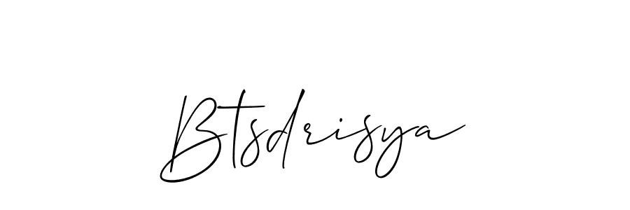 Use a signature maker to create a handwritten signature online. With this signature software, you can design (Allison_Script) your own signature for name Btsdrisya. Btsdrisya signature style 2 images and pictures png