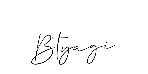 Also we have Btyagi name is the best signature style. Create professional handwritten signature collection using Allison_Script autograph style. Btyagi signature style 2 images and pictures png