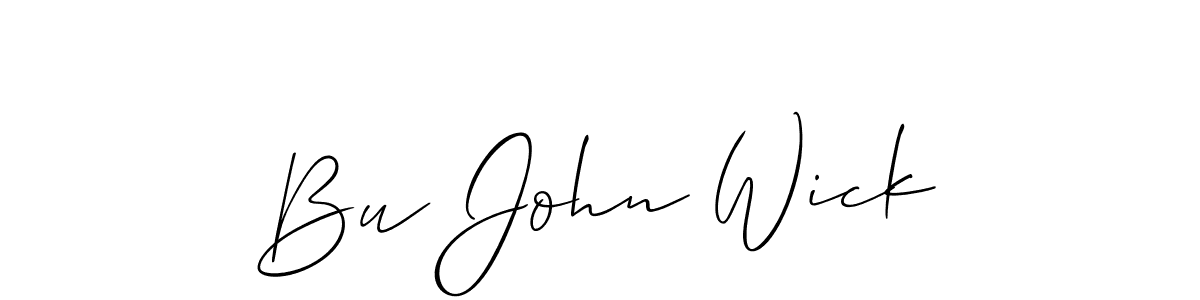 Also You can easily find your signature by using the search form. We will create Bu John Wick name handwritten signature images for you free of cost using Allison_Script sign style. Bu John Wick signature style 2 images and pictures png