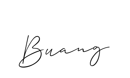Also we have Buang name is the best signature style. Create professional handwritten signature collection using Allison_Script autograph style. Buang signature style 2 images and pictures png