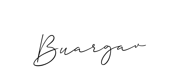 How to make Buargav signature? Allison_Script is a professional autograph style. Create handwritten signature for Buargav name. Buargav signature style 2 images and pictures png