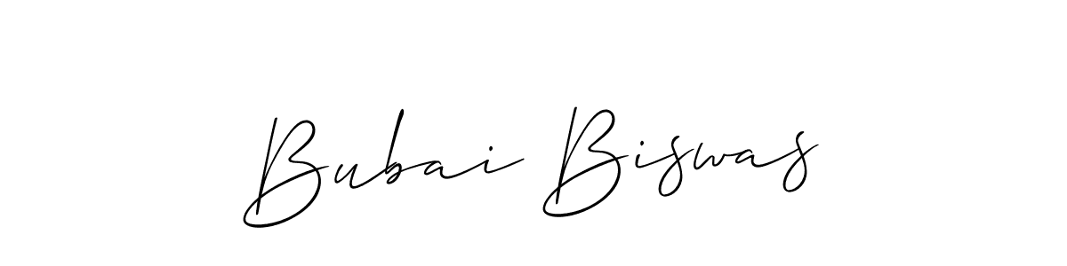 How to make Bubai Biswas name signature. Use Allison_Script style for creating short signs online. This is the latest handwritten sign. Bubai Biswas signature style 2 images and pictures png
