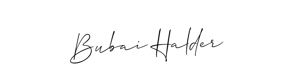 Check out images of Autograph of Bubai Halder name. Actor Bubai Halder Signature Style. Allison_Script is a professional sign style online. Bubai Halder signature style 2 images and pictures png