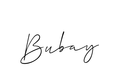 Bubay stylish signature style. Best Handwritten Sign (Allison_Script) for my name. Handwritten Signature Collection Ideas for my name Bubay. Bubay signature style 2 images and pictures png