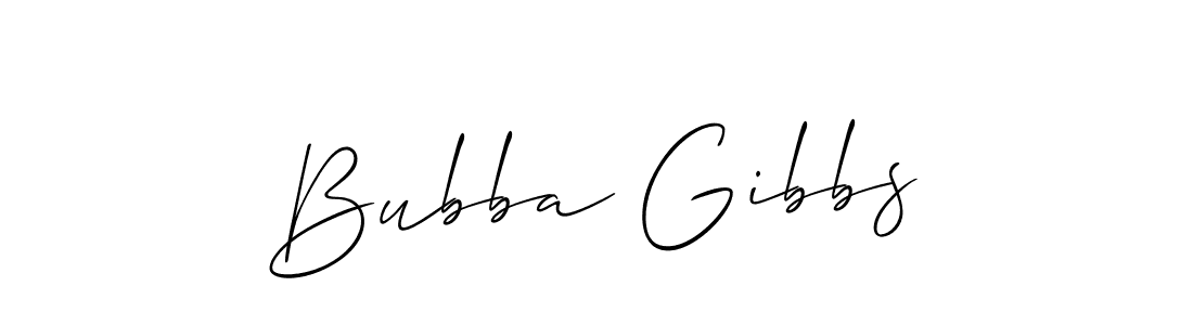 How to make Bubba Gibbs signature? Allison_Script is a professional autograph style. Create handwritten signature for Bubba Gibbs name. Bubba Gibbs signature style 2 images and pictures png