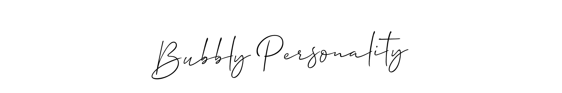 How to make Bubbly Personality name signature. Use Allison_Script style for creating short signs online. This is the latest handwritten sign. Bubbly Personality signature style 2 images and pictures png