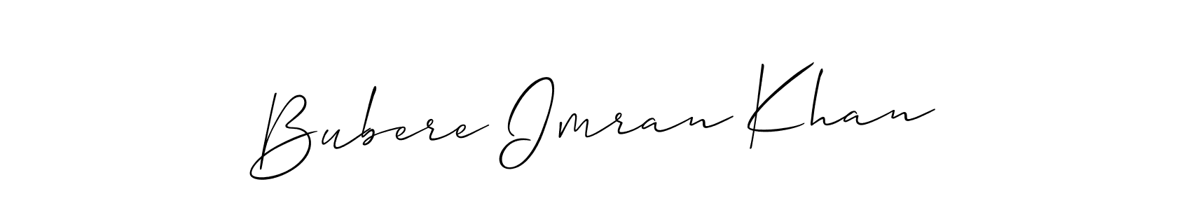 Also You can easily find your signature by using the search form. We will create Bubere Imran Khan name handwritten signature images for you free of cost using Allison_Script sign style. Bubere Imran Khan signature style 2 images and pictures png